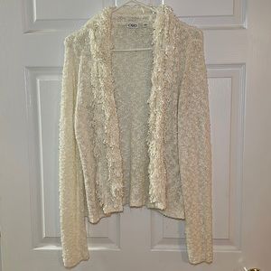 Cato Women’s Beige Single Button‎ Long Sleeve Cardigan Sweater Size Large